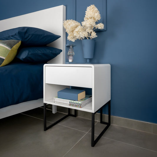 Freestanding Bedside Box with drawer
