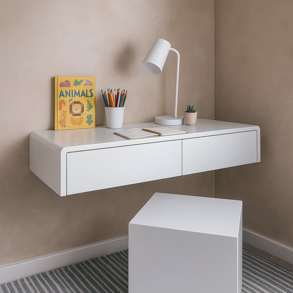 Floating desk / dressing table with drawers