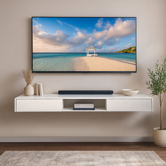 Floating TV/media unit with drawers