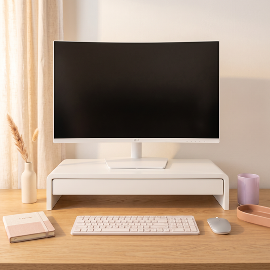 Monitor Stand with Pencil Drawer