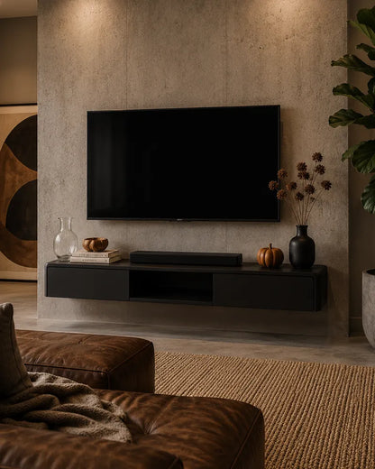Floating TV/media unit with drawers