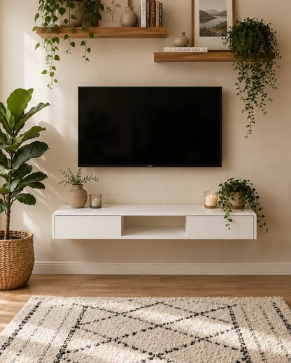Floating TV/media unit with drawers