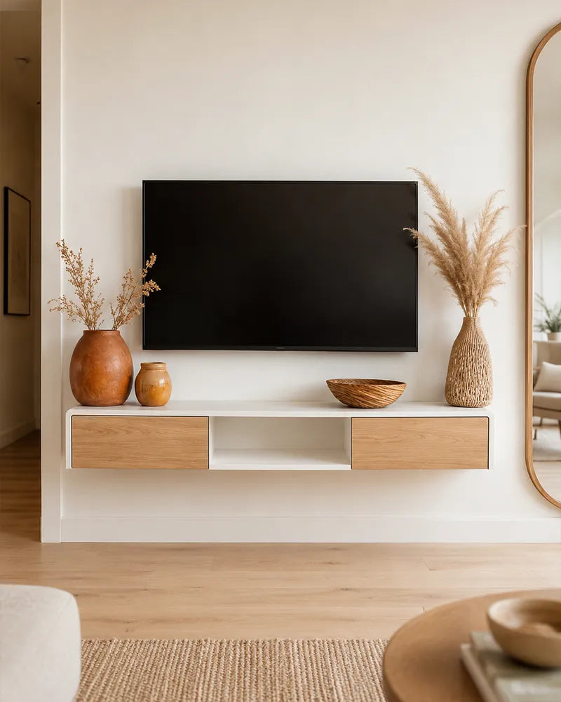 Floating TV/media unit with drawers
