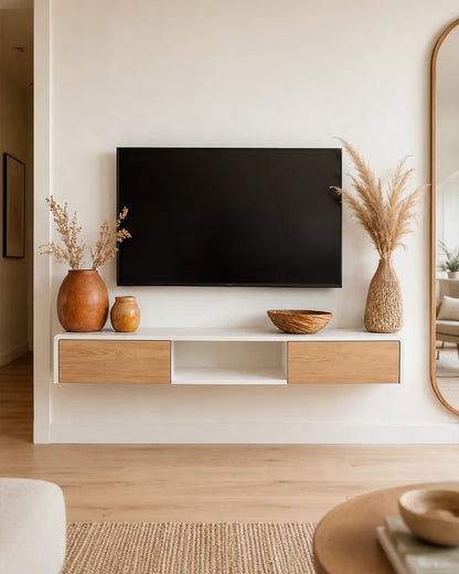 Floating TV/media unit with drawers