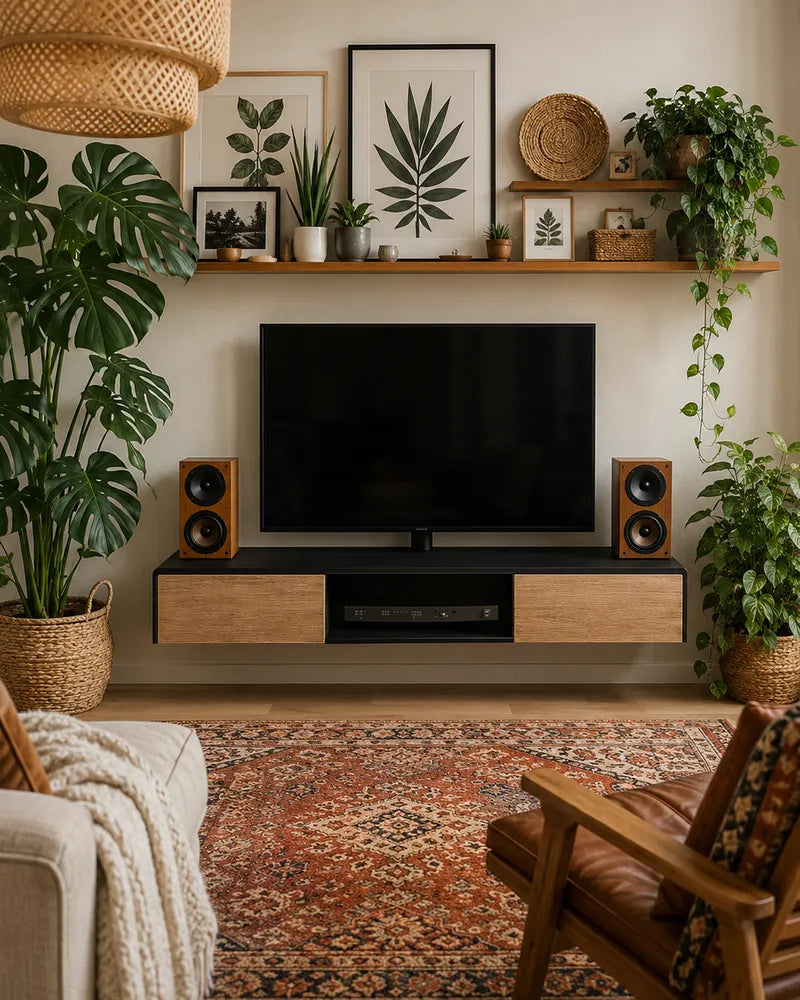 Floating TV/media unit with drawers