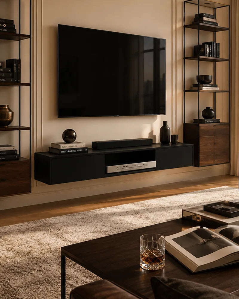 Floating TV/media unit with drawers