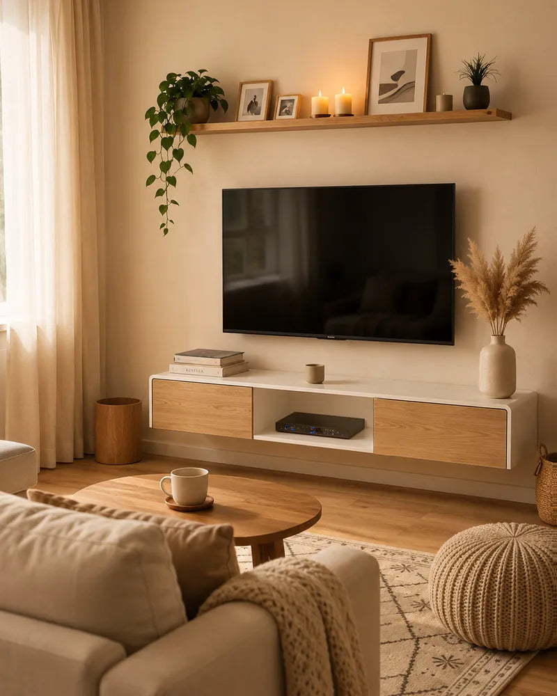 Floating TV/media unit with drawers