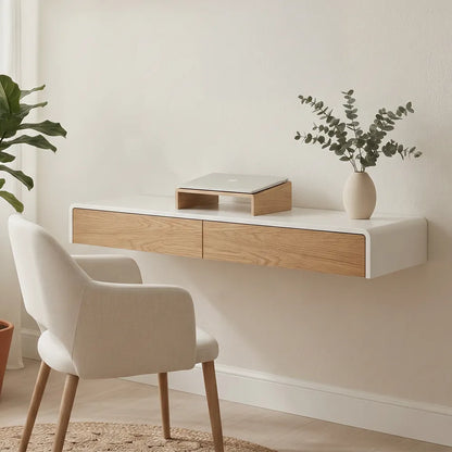 Floating desk / dressing table with drawers