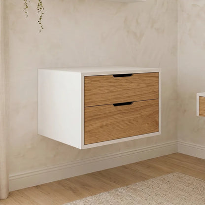 Floating Office Box with double drawers & sharp corners