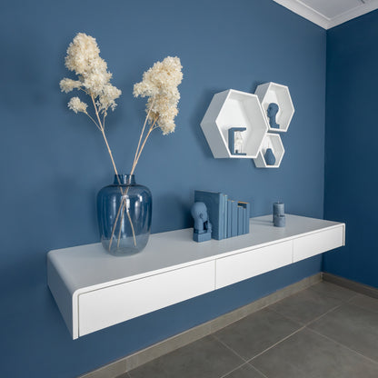 Floating desk / dressing table with drawers