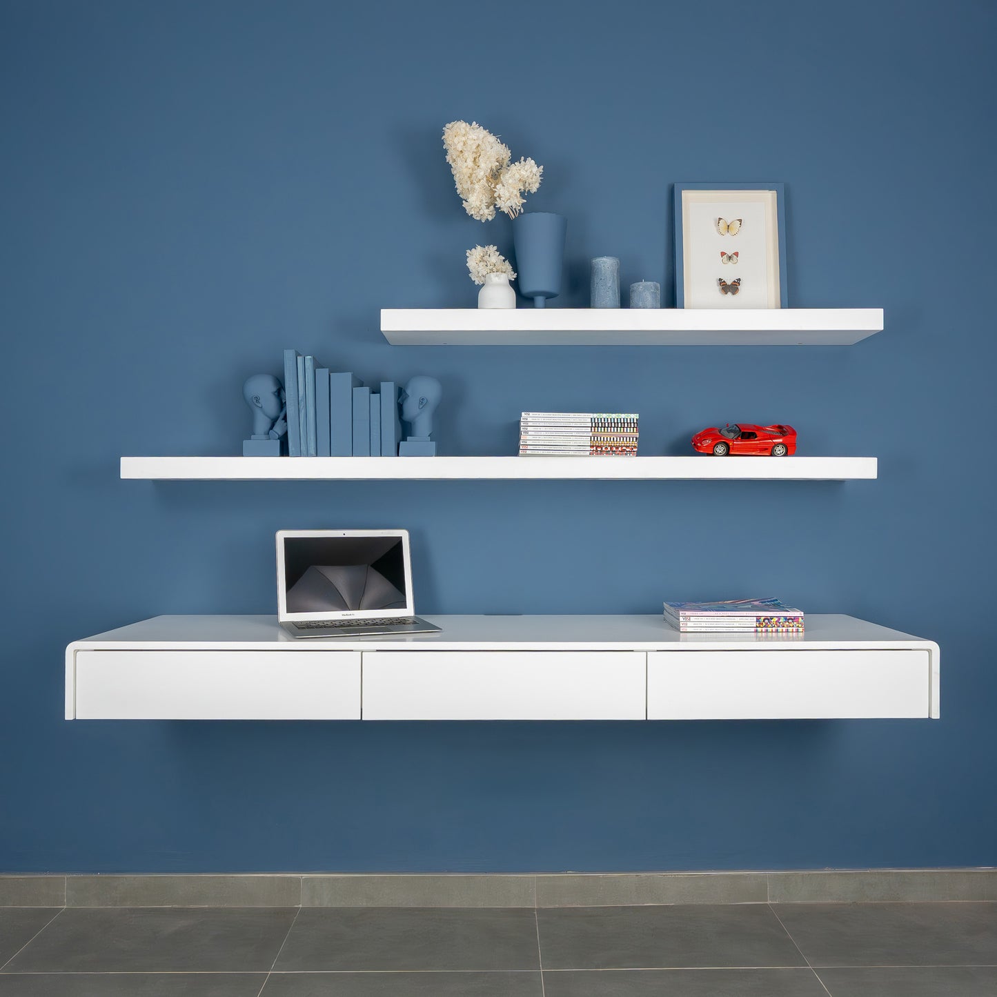 Floating desk / dressing table with drawers