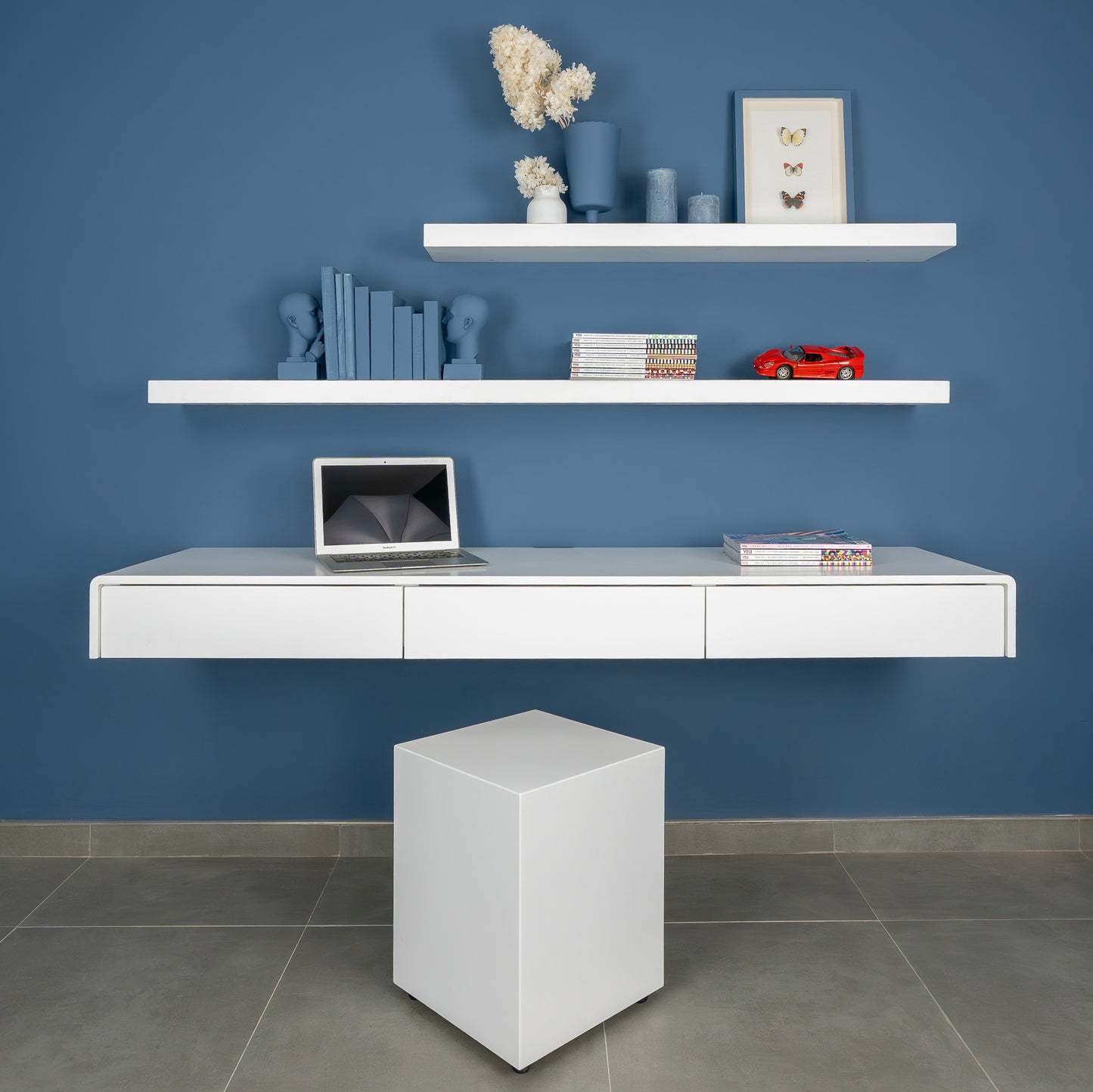 Floating desk / dressing table with drawers