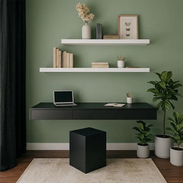 Floating desk / dressing table with drawers