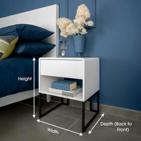 Freestanding Bedside Box with drawer