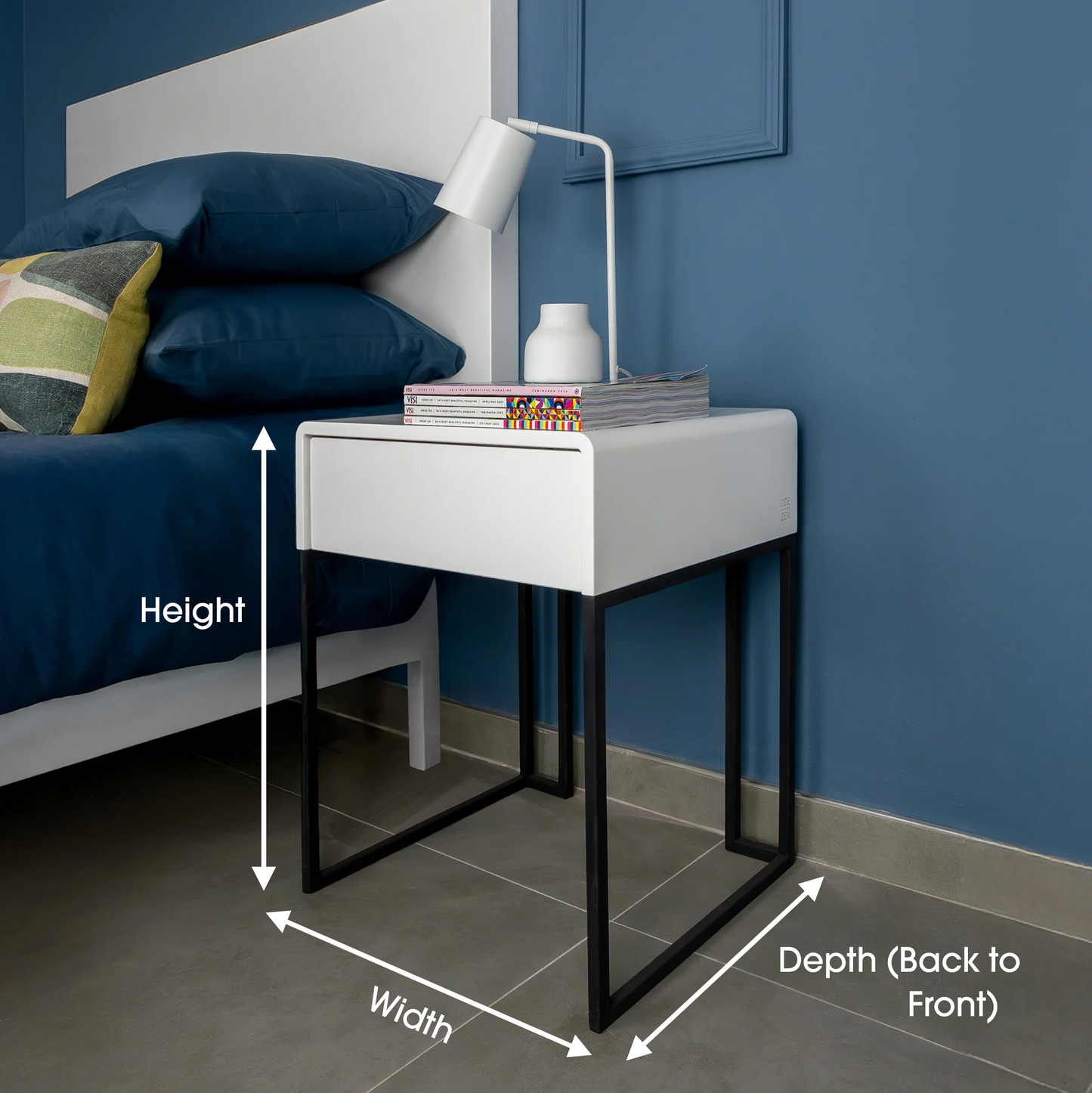 Freestanding Bedside Pedestal with drawer (10 working days leadtime)