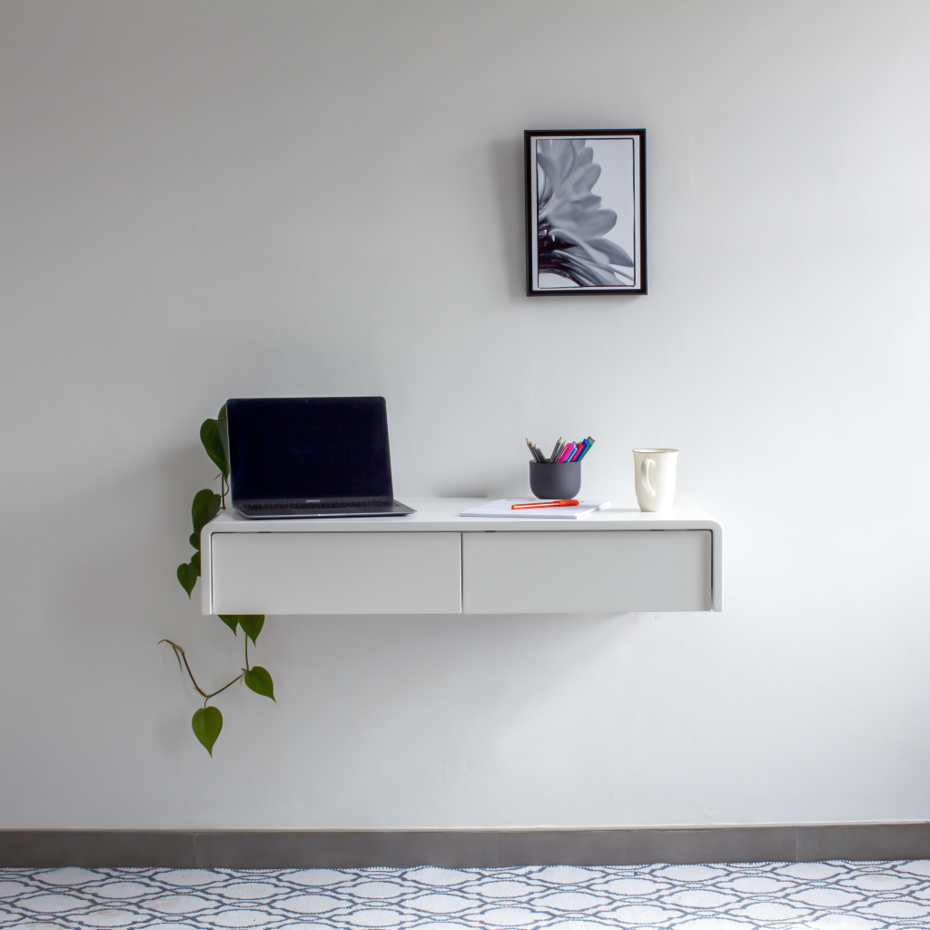 Floating desk / dressing table with drawers