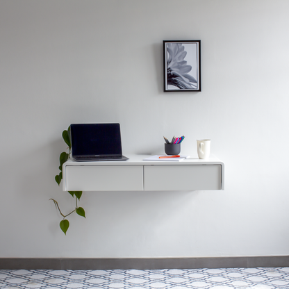 Floating desk / dressing table with drawers