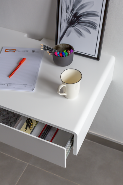 Floating desk / dressing table with drawers