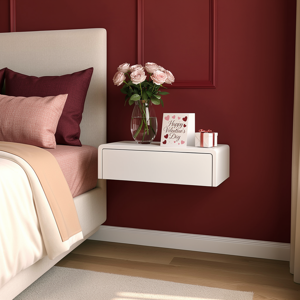 Floating Bedside Pedestal / Nightstand with drawer