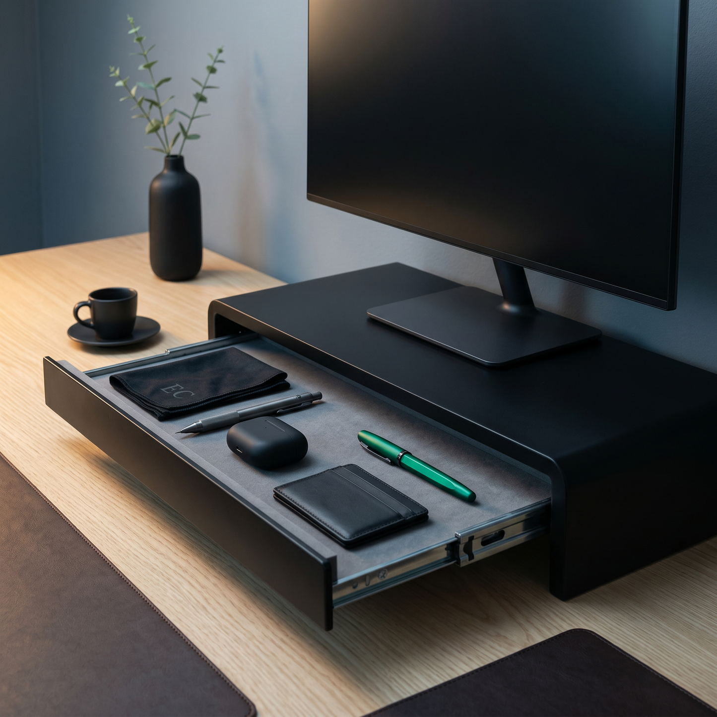 Monitor Stand with Pencil Drawer
