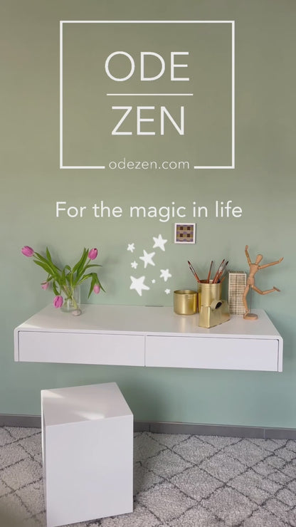 Floating desk / dressing table with drawers