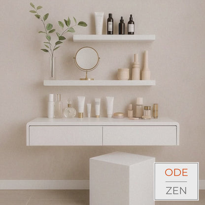 Floating desk / dressing table with drawers